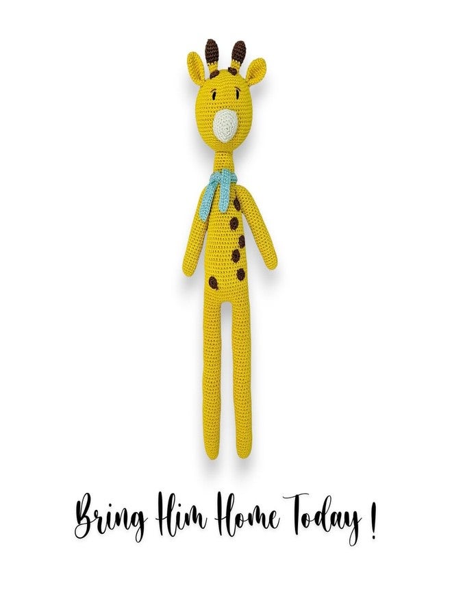 Happy Threads | Handmade Crochet Slim Giraffe,Harry, Perfect size to cuddle, stuffed cotton animals,Best soft toys for Boys & Girls, Eco-friendly and sustainable decor and gifting items(BIS certified) - Image 5